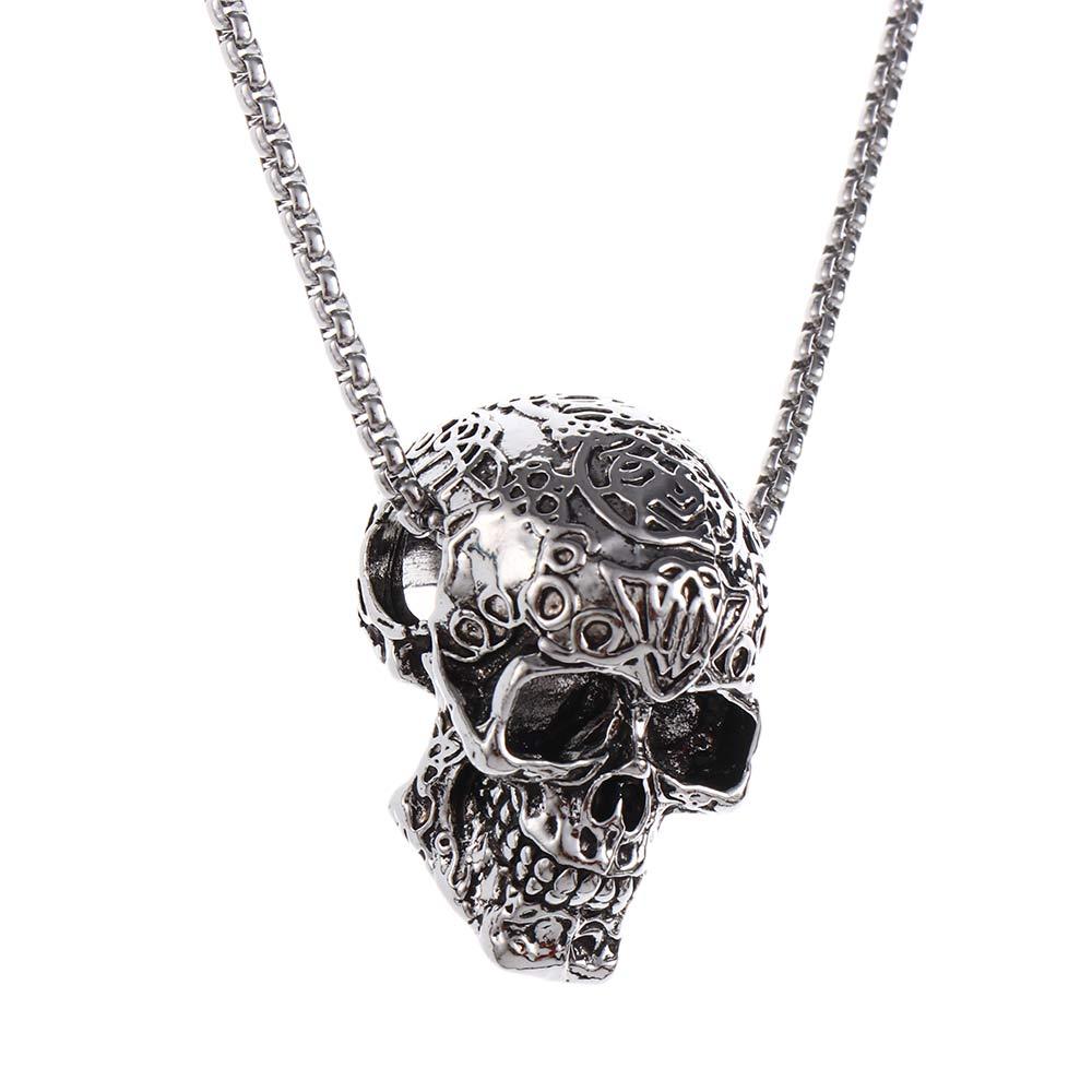 Creative Vintage Simple Stainless Steel Boho Jewelry Halloween Necklace Women Jewelry Accessories Skeleton Pendant Choker Men's Neck Chains Necklace