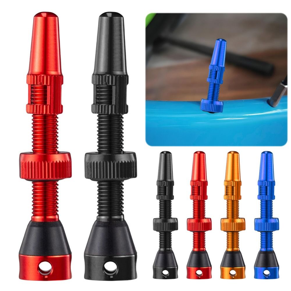 /8Pcs No Tube Valve 40mm Bicycle Valve Set Aluminum Alloy Multicolor Aluminum Alloy Valve with Wrench Cap Valve Core Tubeless Tire Valve Bicycle Accessories