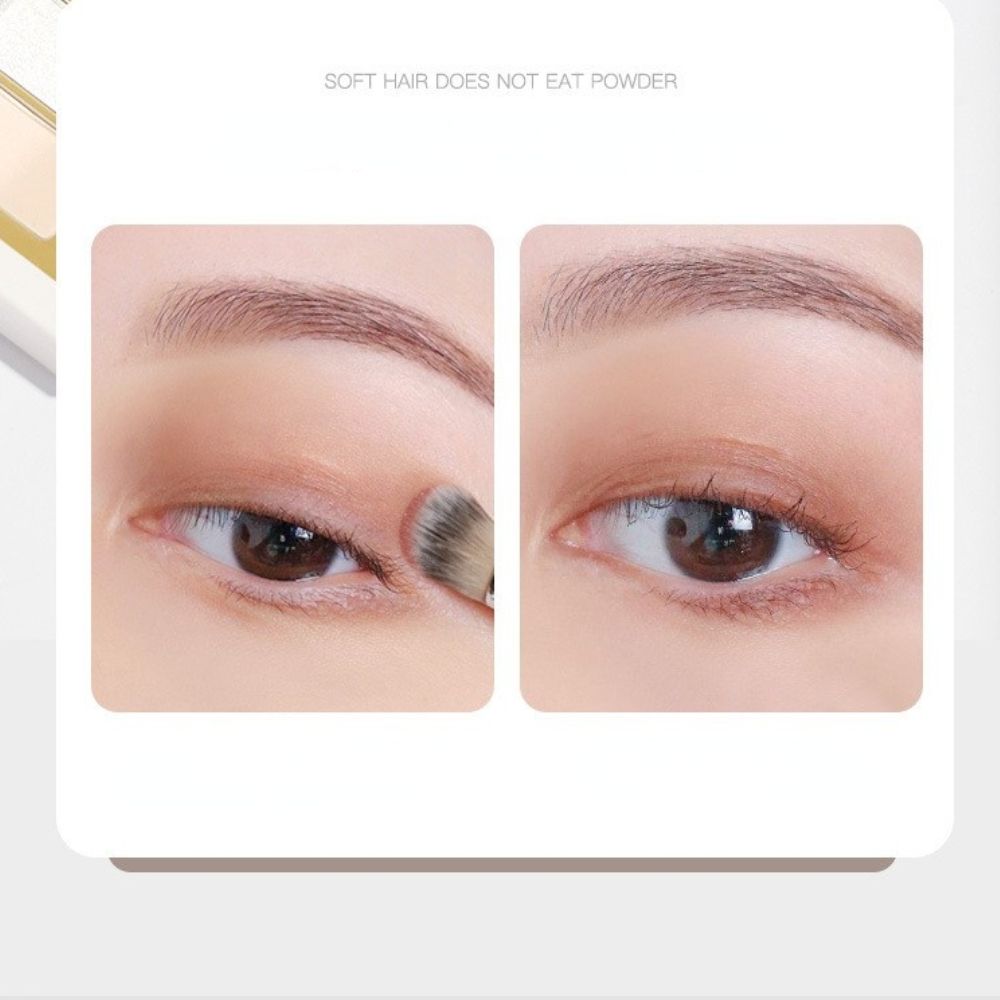 High Quality Natural Smudge Comfortable grip Beauty Tools Dense bristles Eye Shadow Brush Double-ended Eyeshadow Brush Makeup Smudge Brush Eye Cosmetic Brush