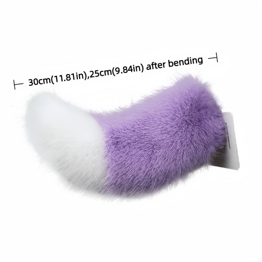 New Colorful Lights Remote Control Electric Car Tail Rechargeable Fluffy Bicycle Wagging Moving Tail Self-adhesive Realistic Voice Control Fox Tail All Vehicles