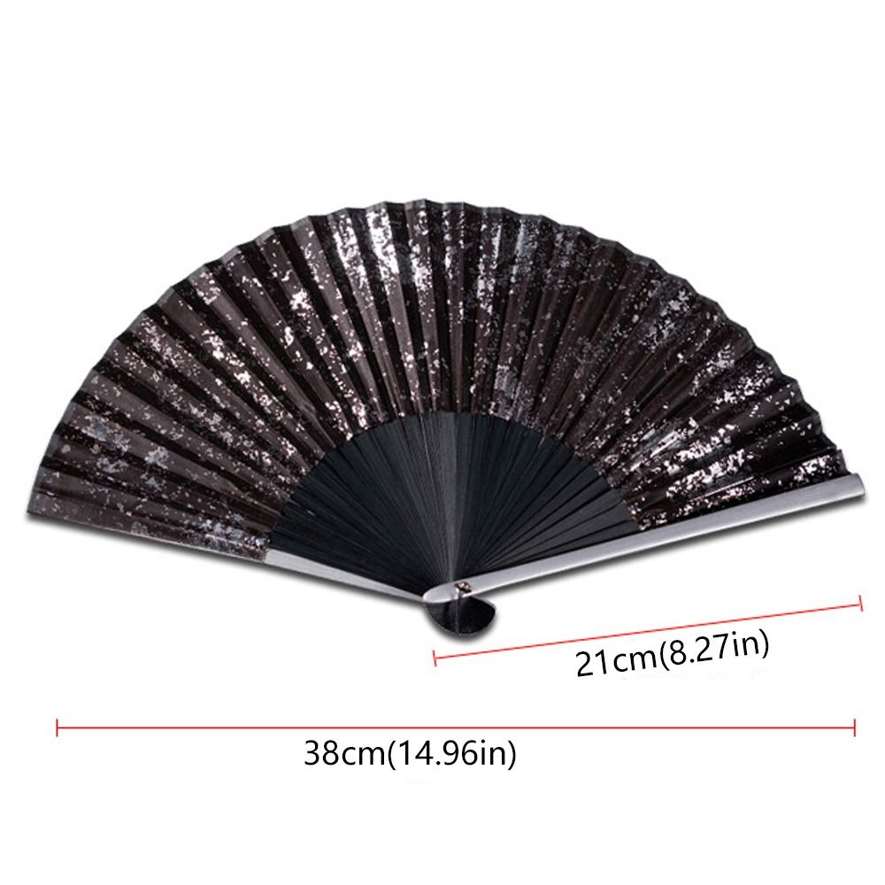Portable Carved Handle Bamboo Folding Fan with Tassel Handhold Chinese Fan Vintage Dance Fan Gift