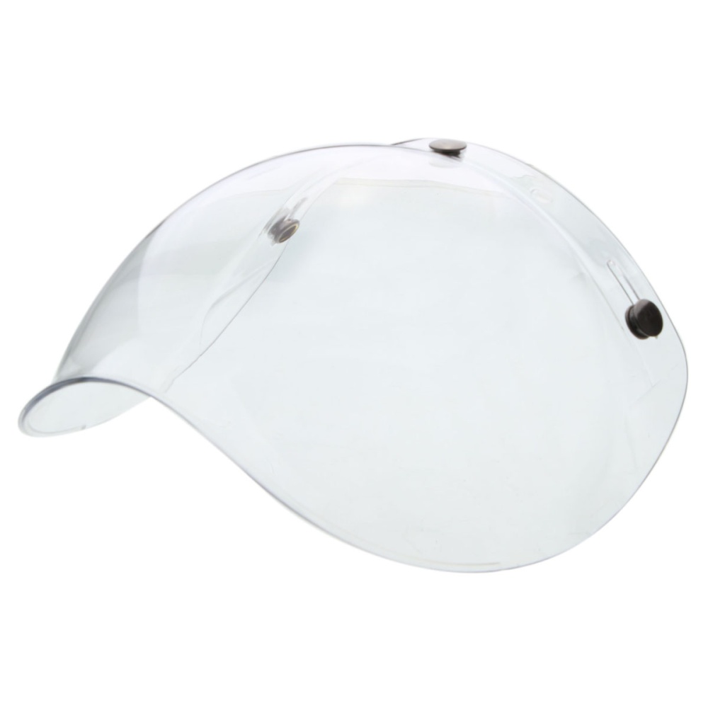 IRRORED Bubble 3-Snap Motorcycle Helmet Visor Flip Up Wind Face Shield Lens - transparent color