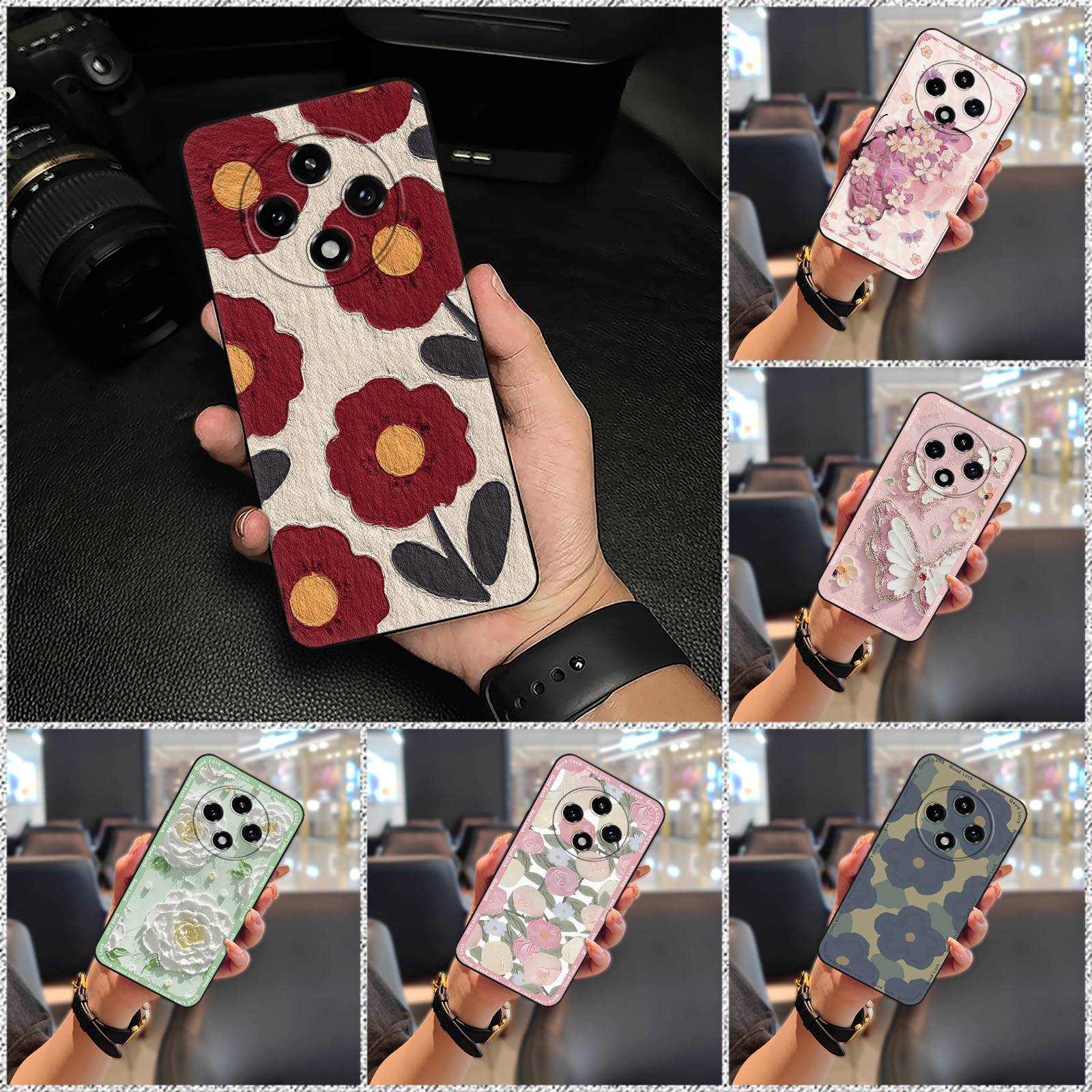 Silicone Cartoon Phone Case For OPPO A3 Pro 5G China/F27Pro/F27PRO+ Graffiti Back Cover Anti-knock Dirt-resistant flower
