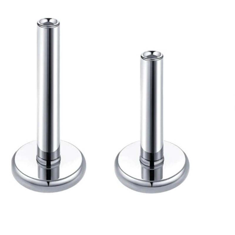 【Whoever uses it, who steel internal thread pin lip nail rod flat bottom rod T-shaped rod 1.2mm earring rod puncture basic accessories