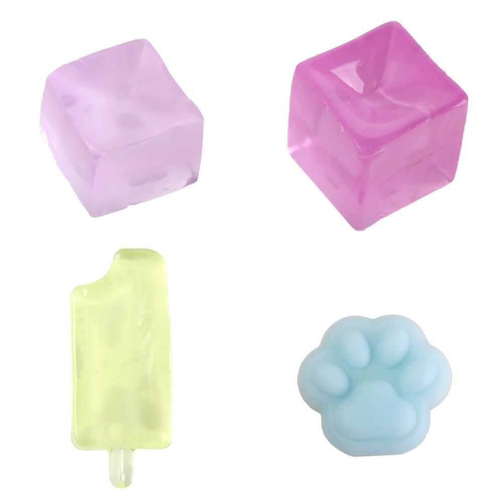 Cute Ice Cube Ice Cube Balls Toy Mini Transparent Cube Release Toys Kawaii Soft Cat Paw Slow Rebound Toy Party Favors