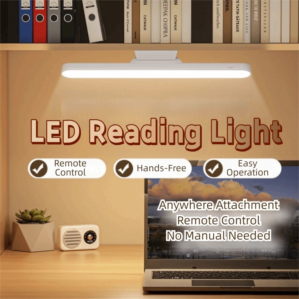 Wireless Closet Light Eye Protection Magnetic LED Lighting 3 Color Adjustable Brightness Dimmable Table Lamp Rechargeable Energy Saving Bedside Night Light Study Desk