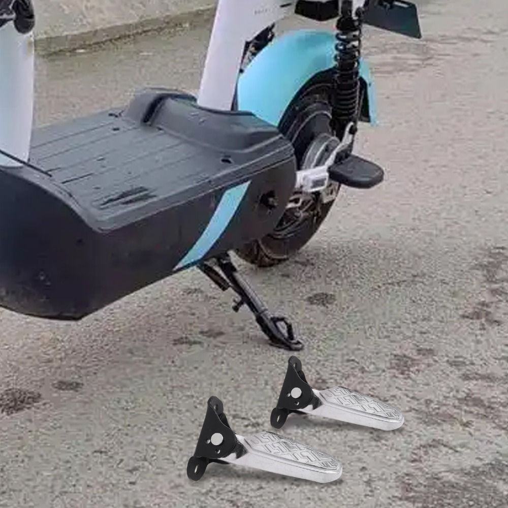 Practical Thickened Aluminum Alloy Electric Vehicle Pedal Strong Load-bearing Force Wear-resistant Universal Foot Rest Pedal High Quality Sturdy Foldable Footrest Motorcycle
