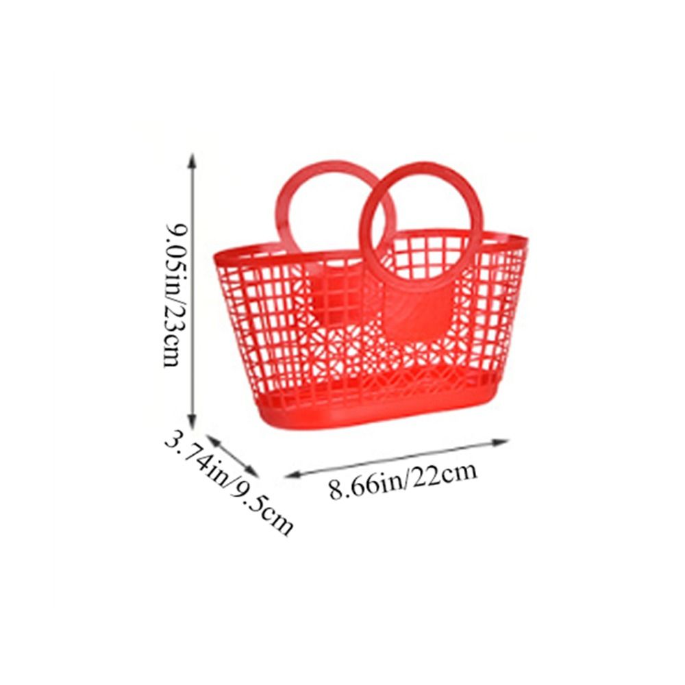 Durable 1Pcs Practical Hand-Held Hollow Organizer Storage Basket Basket Kitchen Bathroom Accessories
