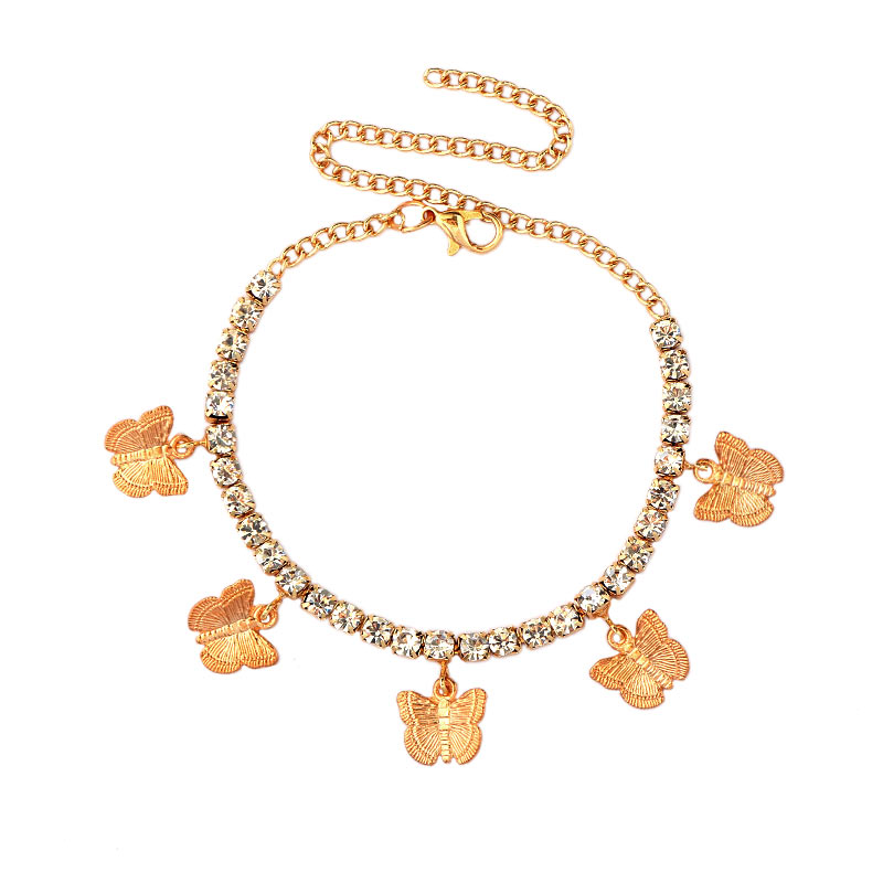 【Exclusive Fashion Multicolor Anklets Bracelets For Wo Shiny Crystal Chain Anklet Boho Summer Beach Foot Jewelry