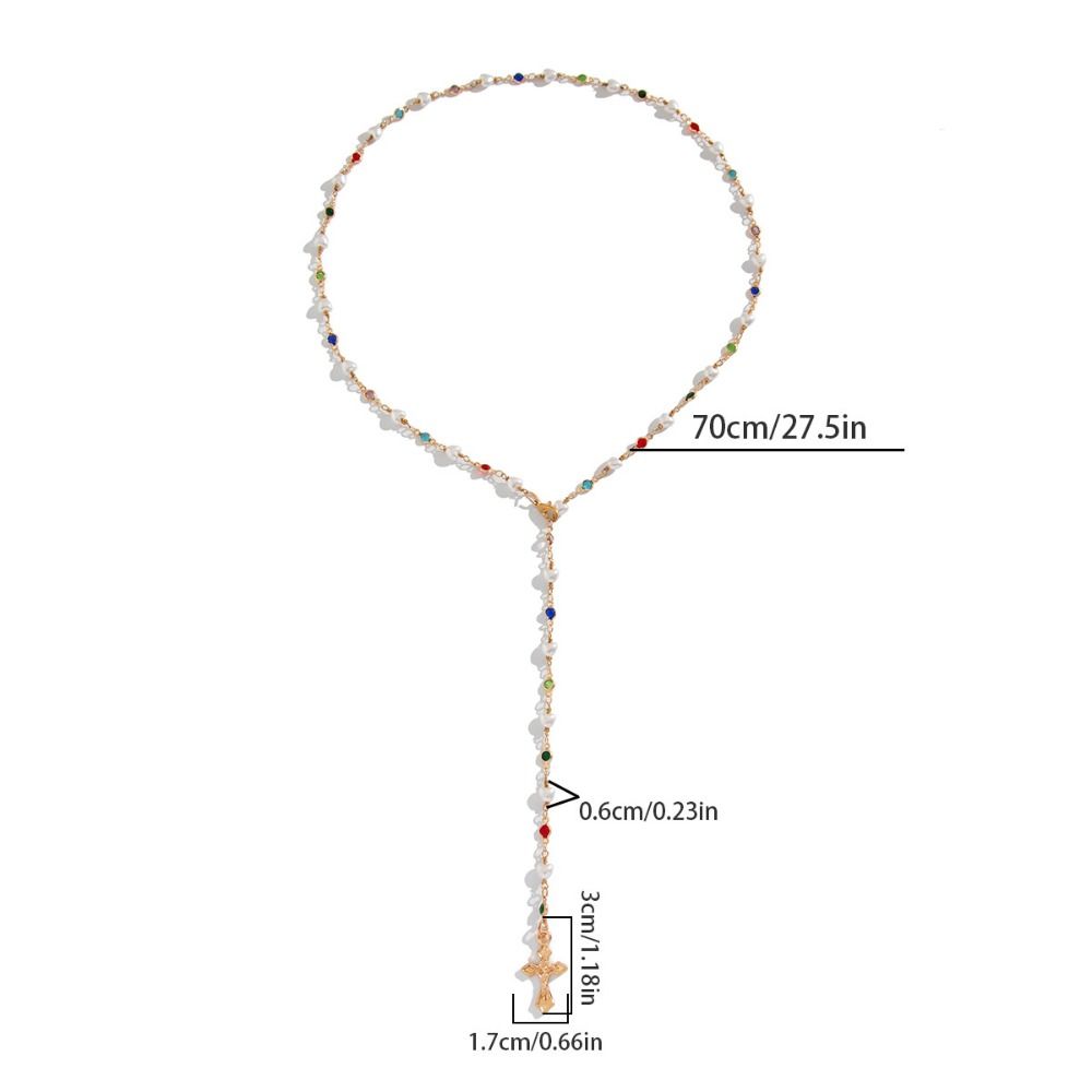 Fashion Bohemian Y-Shaped Necklace Goth Aesthetic Pendant Necklace Long Chain Retro Clavicle Chain Women
