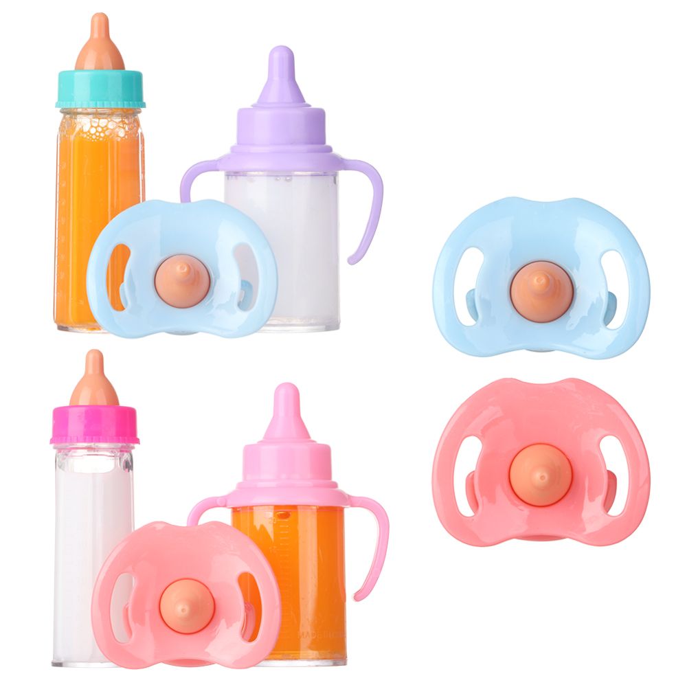 High Quality with Pacifier Bibs Magic Milk Juice Bottles fit Newborn Dolls Multistyles Dollhouse Toys Reborn Cute Dolls Accessories 18inch Doll