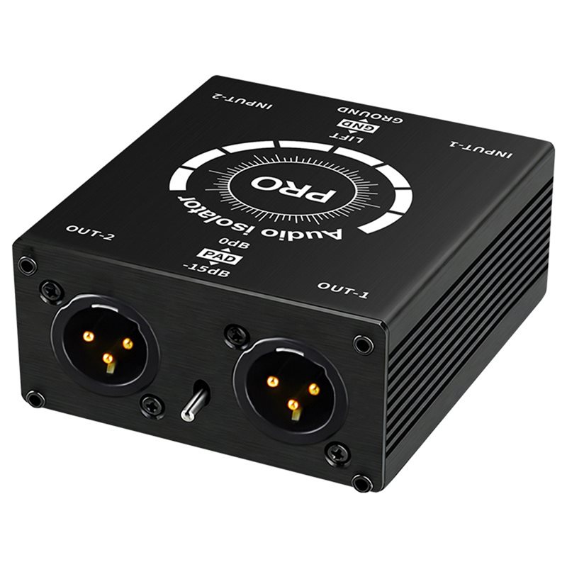Noise Cancellation Mixer Audio Signal Isolator Electrical Noise and Protect Audio Mixing Consoles