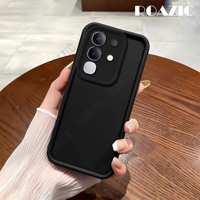 tzmar for Vivo IQOO Z10X Solid Color Silicone Shell Shockproof TPU Camera Protection Back Cover