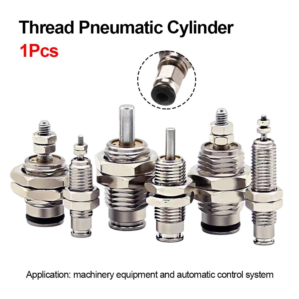 1Pcs New Bore 6/10/15mm CJPB Pneumatic Cylinder SMC Type Single Acting Mini Air Cylinder Silver Tone Stroke 5-20mm Micro Air Cylinder for Machinery Equipment