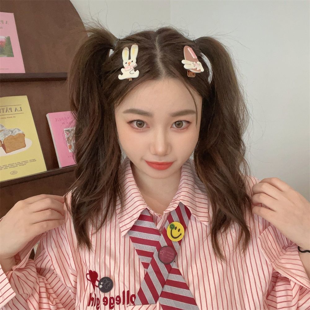 Hair Accessories Kawaii Cartoon Mini Hair Clip Animal Candy Color Bear Clip Hairpin Cute Barrettes Set Hair Styling Tool