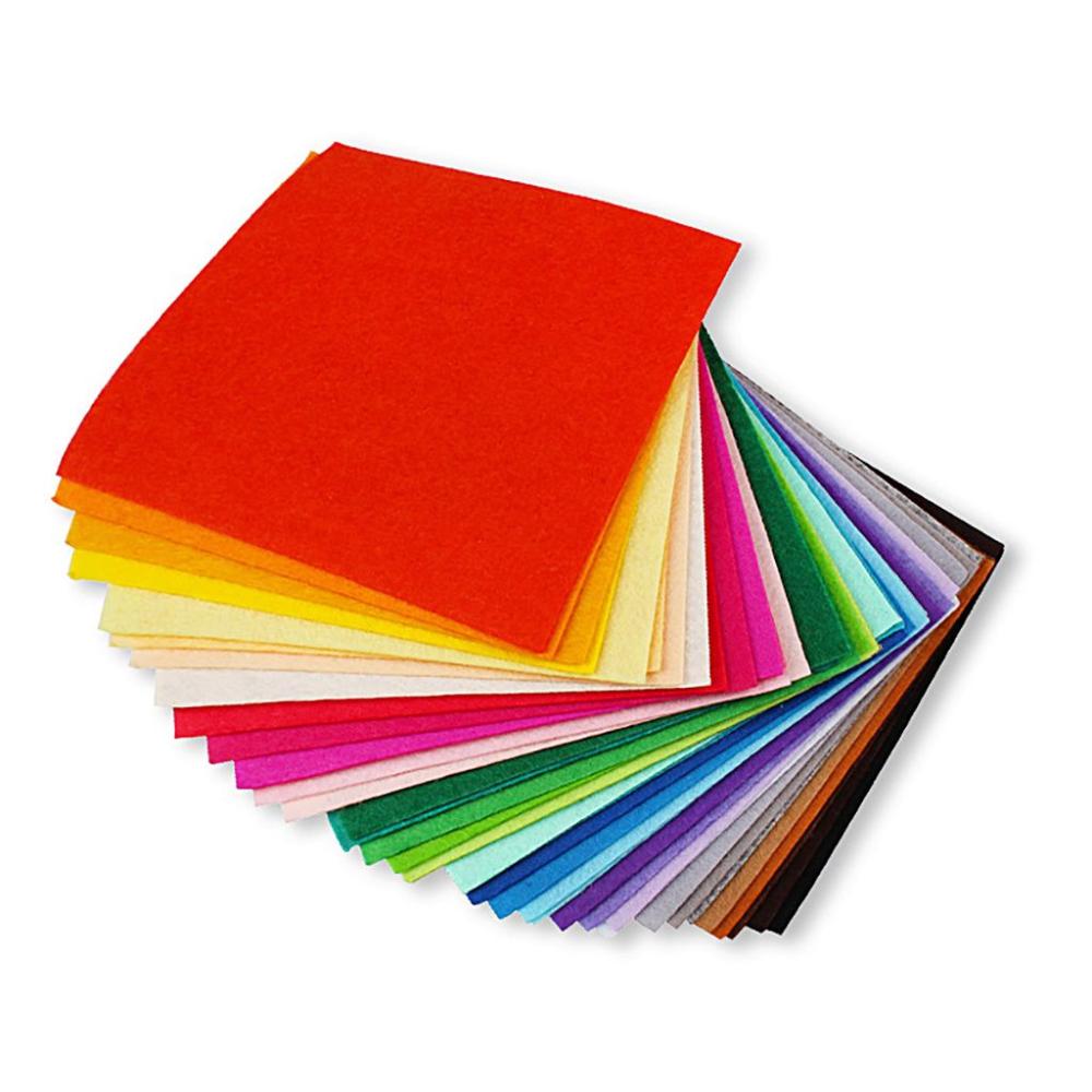 Quality 40 pcs/pack 1MM Thickness Colorful Sewing Supplies Soft Needlework Felt Fabric Handwork Material DIY Craft Patchwork Cloth