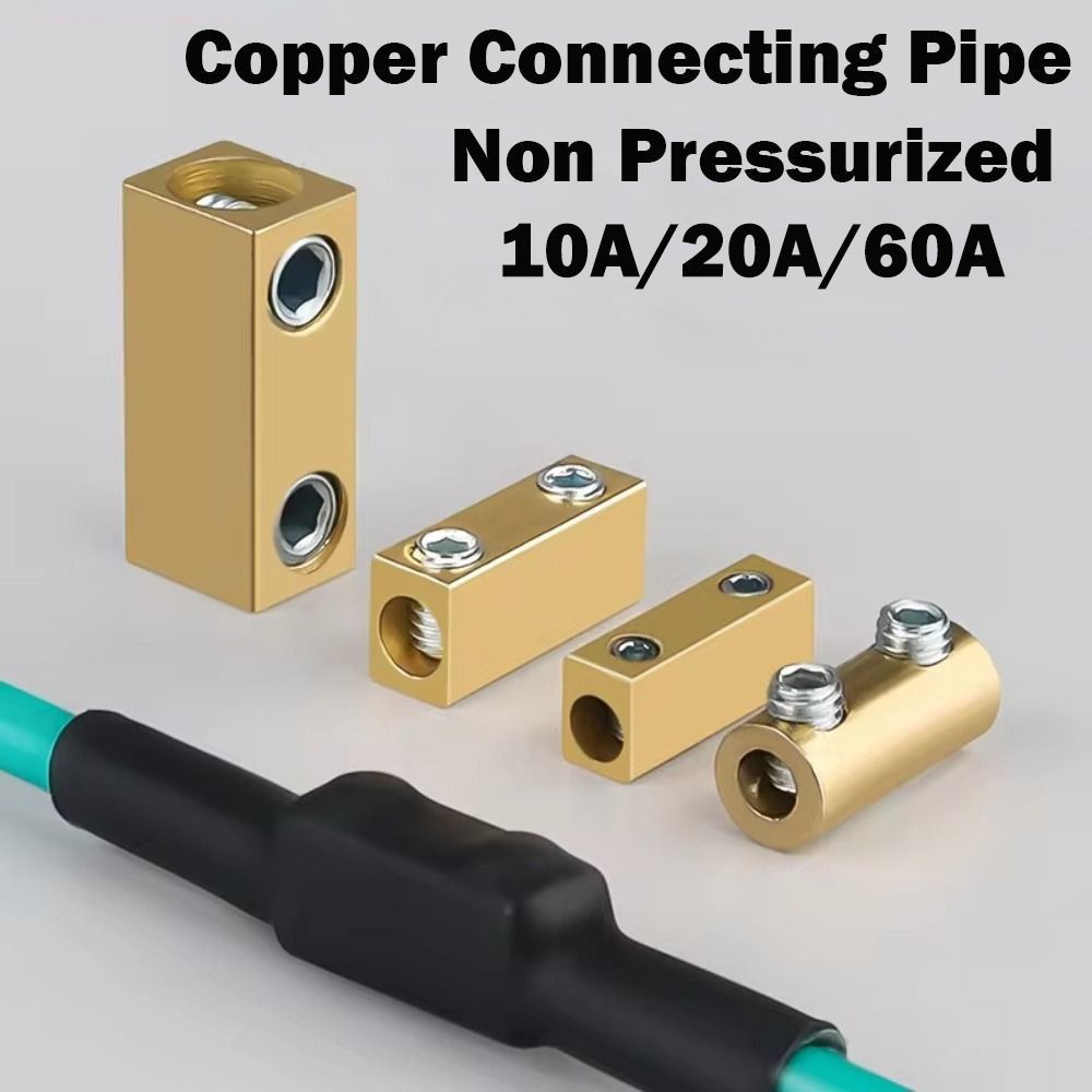 Electrical Connectors With Heat Shrink Tubing Brass Terminal Block Pressure Free Waterproof High Power Splitter High Current Fast Connector