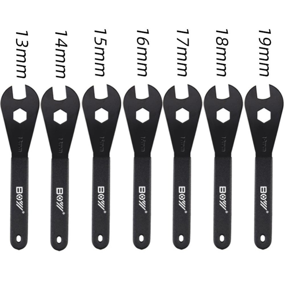 13mm -19mm Handheld Spindle Fix Head Open Bicycle Wheel Thickness 2MM Pedal Repair Wrench Open Cone Wrench Bicycle Hub Cone Wrench Bicycle Repair Tool