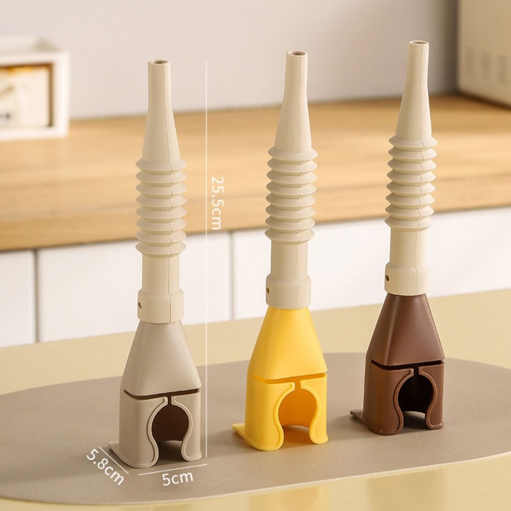New Foldable Kitchen Oil Funnel Silicone Tube Food Grade Oil Pouring Funnel Anti Spill Liquid Transfer Spout Kitchen Gadgets