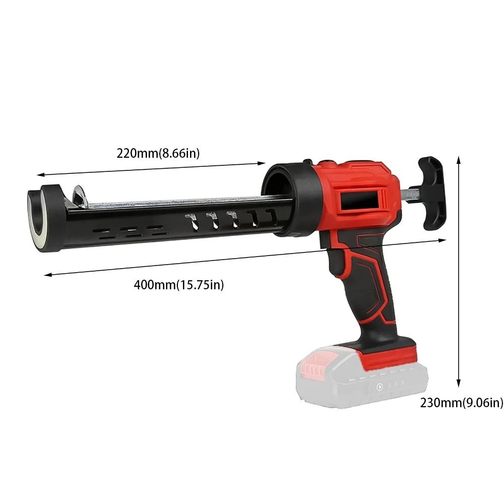 18V Multifunctional Electric Caulking Tool LED Light Design High Efficiency Cordless Caulk Tool Automatic Rebound Adjustable Speed Seal Sealant Tool Countertop