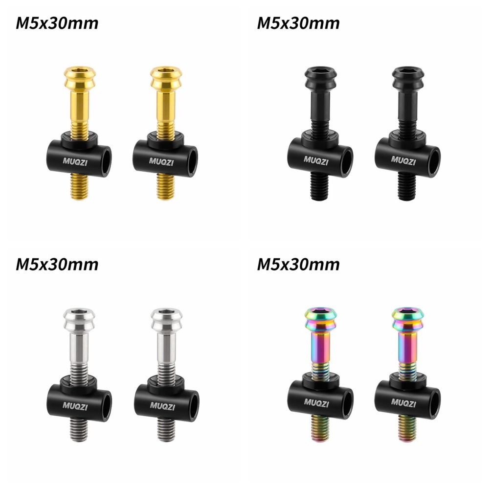 2Pcs Seatpost Bolt TC4 Titanium Alloy Bike Seat Post Bolts with Washers M5*30/40MM Bicycle Saddle Fixed Bolts Durable Installed Easily Saddle Fixed Screws Bicycle Repair