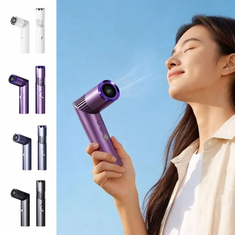 Easy To Carry Portable Mini Cooling Fans Rechargeable Ice Compress Neck Hanging Fan Lipstick Size High Speed Air Conditioner Fan Outdoor Use