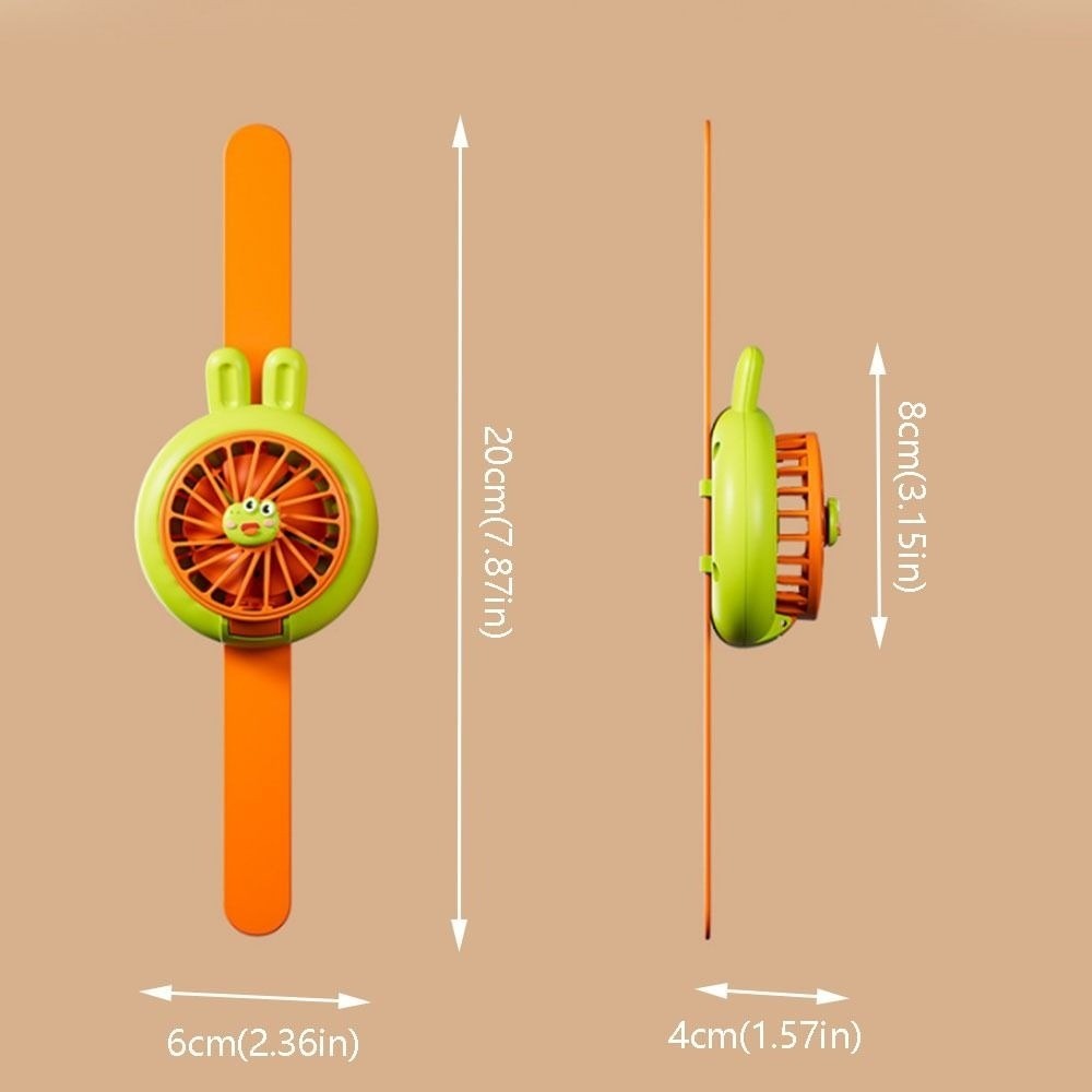 Cooling Tools Handheld Mini Fan Mini Kids Wearable Fan Watch Toy 3 Speeds Cute Watch Fan Soft Rechargeable Cartoon Watch Design Fan Outdoor