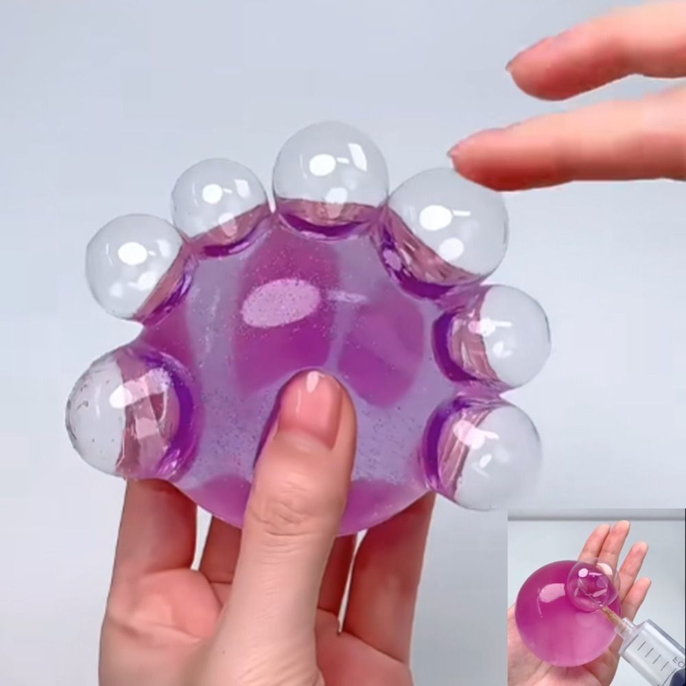 Sensory Toys Squeezing Acne TPR Ball Solid Transparent Water Ball Pinching Toy Sphere Simulation Bubble Pinching Toy Kids Toys