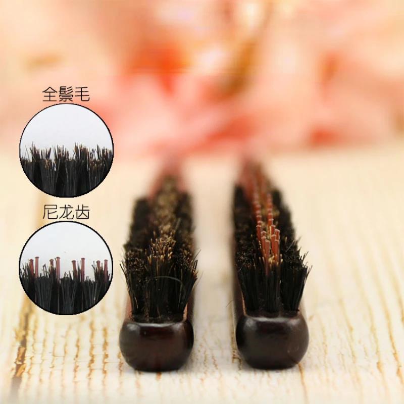 Wenefang Fashion Professional Salon Teasing Back Hair Brushes Boar Bristle Wood Slim Line Comb Hairbrush Extension Hairdressing Styling Tools DIY