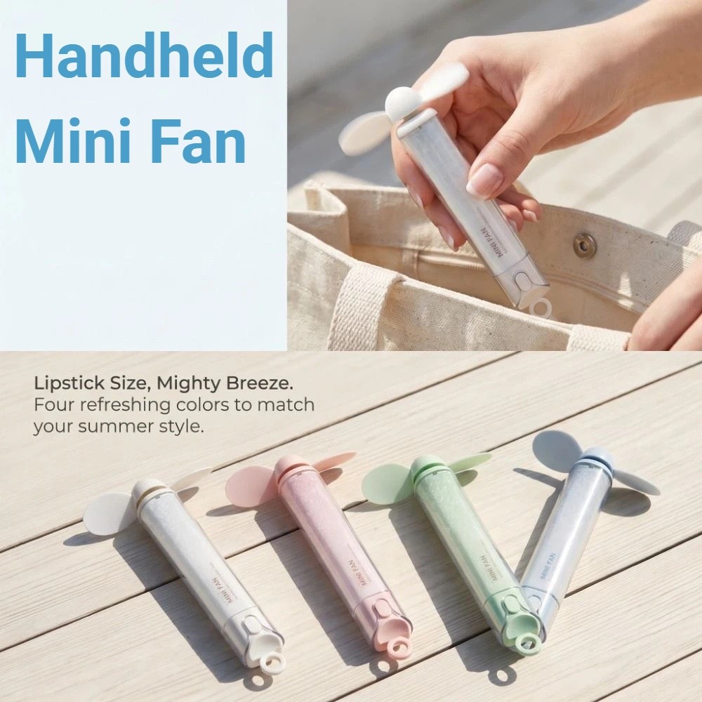 Multi-Functional Handheld Mini Handheld Fan Low Noise Portable Cooling Fan Durable Lightweight Small Electric Fan Home Decor