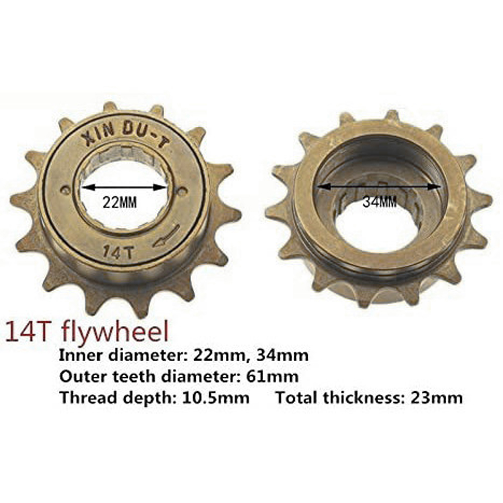 Electric Bicycle Cycling Bike Gear 34MM Bicycle Freewheel Sprocket Bicycle Bike Freewheel Sprocket Single Speed Freewheel