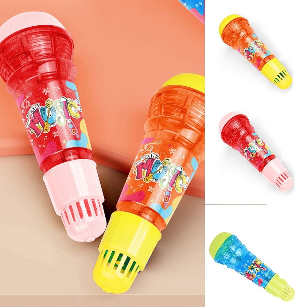 Creative Plastic Kids Echo Microphone Multicolor Physical Echo Singing Song Toy Wireless Large Size Karaoke Toy Gift