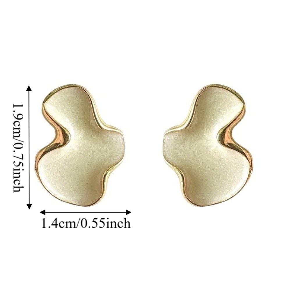 New Minimalist Cloud Stud Earring Oil Dripping Simple Design Irregular Earring Temperament Style Dainty Artistic Abstract Ear Jewelry Party Gift