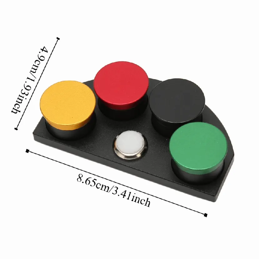 Practical Aluminum Alloy Watch Oiler Dish with Cover 4 Dish Watch Oil Cup Ceramic Insert Multi Color Watch Oiler Dishes Watchmaker Repair
