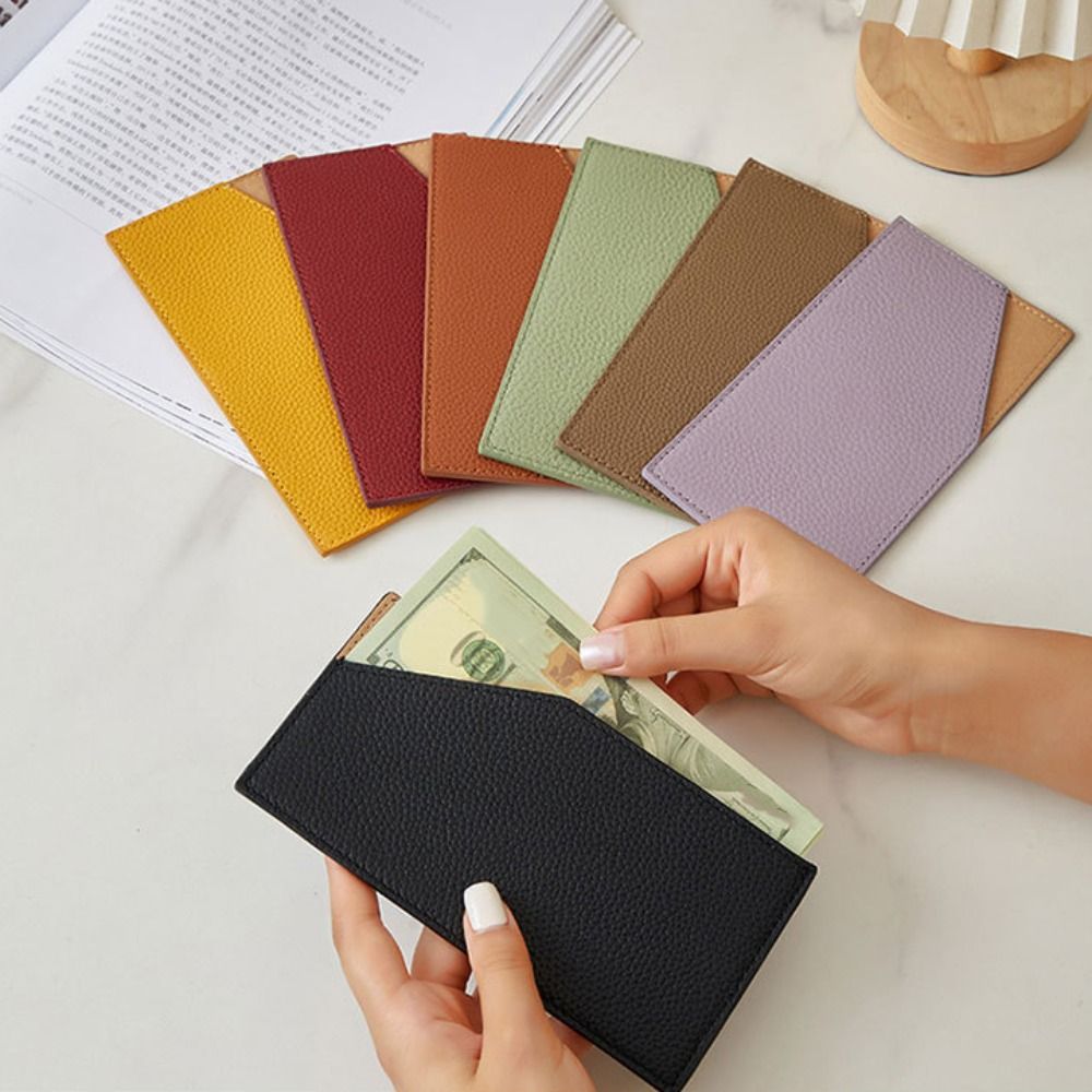Anti-splash Water Portable Ultrathin Long Wallet Lightweight PU Women Wallet Colorful Ticket Clip Storage Bag Envelope Money Pocket Daily