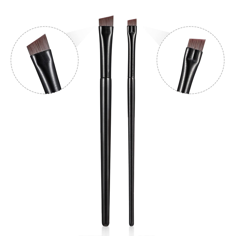 Wenefang Fashion Eyeliner Makeup Brush Portable Eyebrow Brush Professional Makeup Brushes High Quality Small Angled Eyebrow Liner Brush 2/1pcs