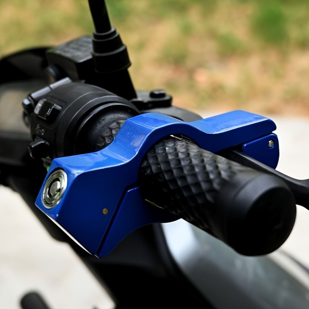 Throttle Lock Heavy-Duty Anti-Theft Handlebar Lock Portable Solid Lock Motorcycle Lock Ergonomic Design Aluminum Alloy Handlebar Brake Lock Motorcycles