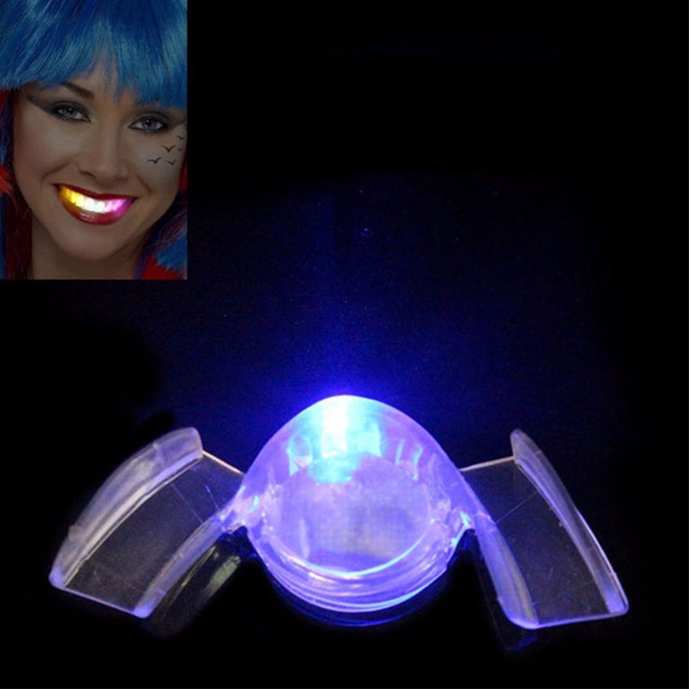 Novelty Funny Party Festive Flashing Light Children Flash Mouth Light-Up Glow Tooth Braces