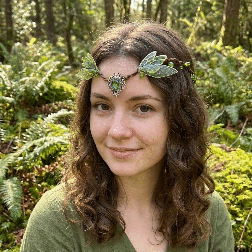 Festival Flower Vine Elven Crown Fantasy Decorated Elf Tiara Simulate Tree Leaves Diadem Fairy Headpiece Gothic Style