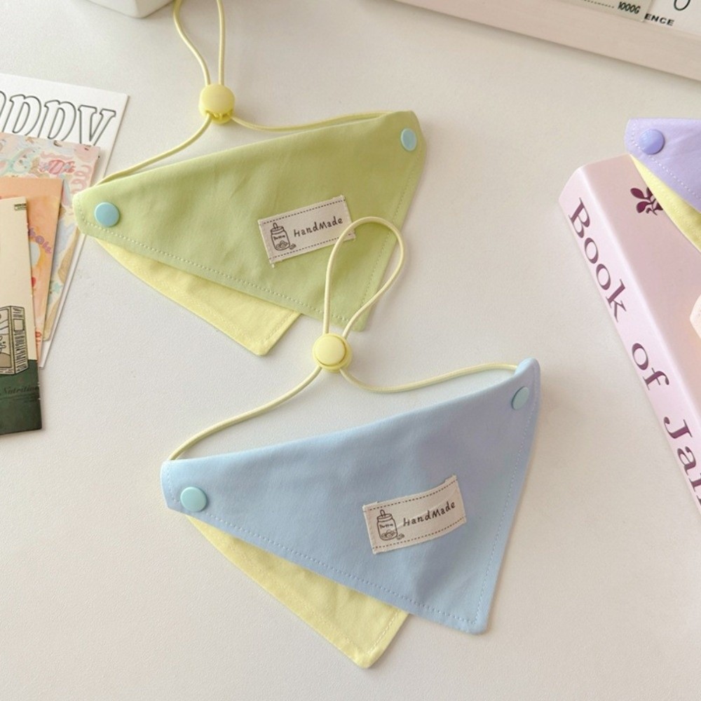 Cute Adjustable Dog Bibs Soft Anti-fouling Cat Scarf Breathable Pet Bandana for Small Medium Puppy Cat