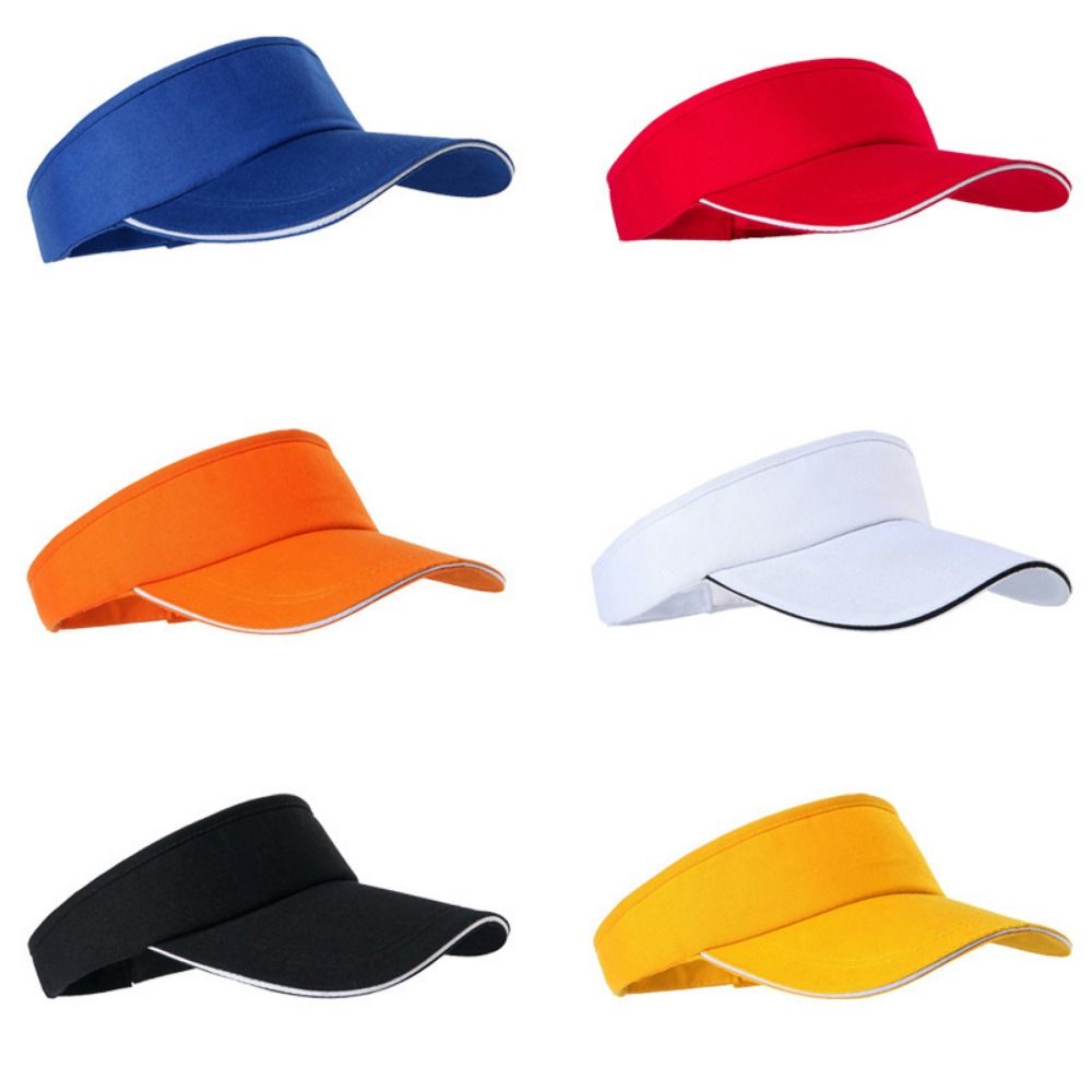 Sport Caps Empty Top Summer Breathable Air Sun Hats Sun Visor UV Protection Empty Top Sun Hat Comfortable Adjustable Running Cap Men Women