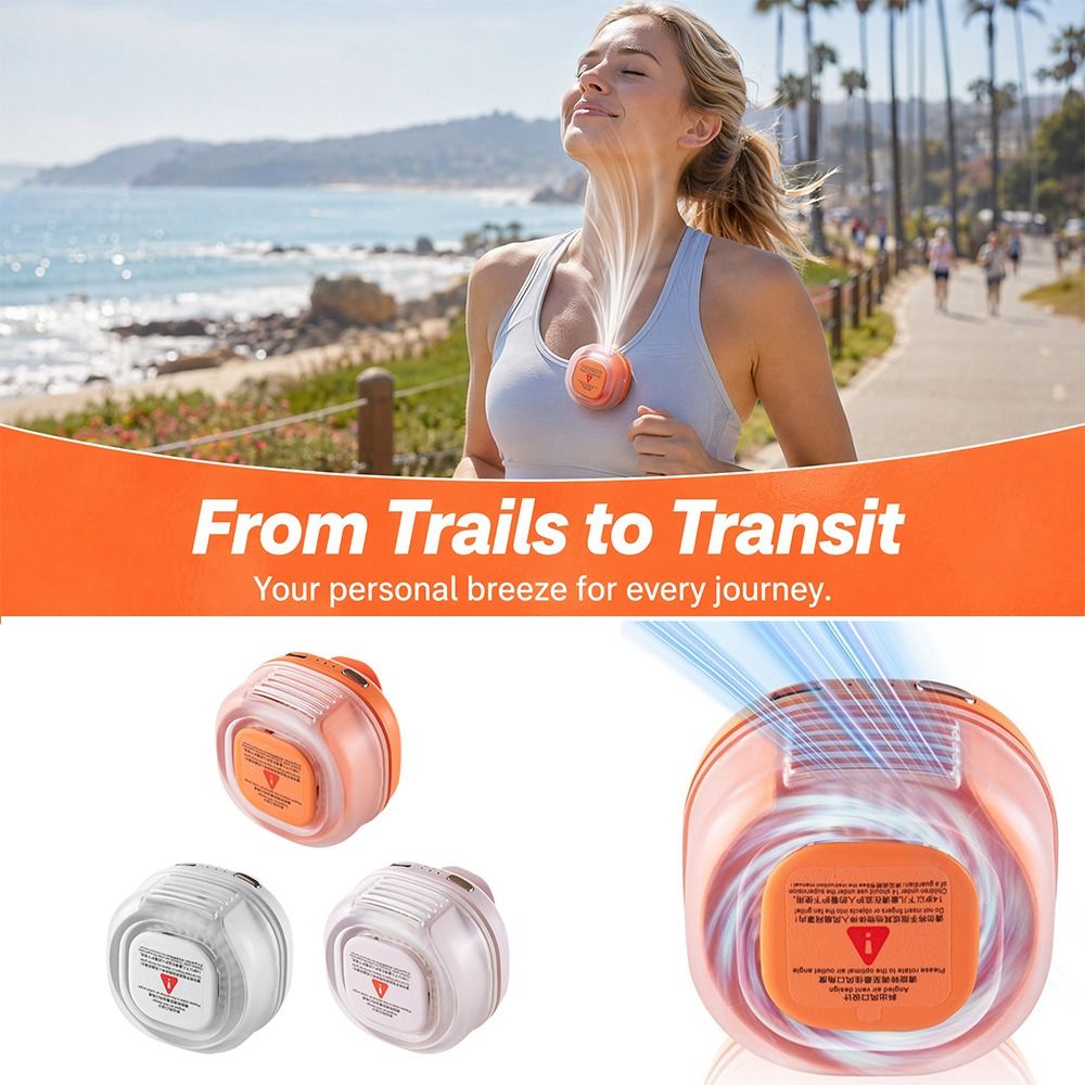 Air Cooler 3 Speeds Clip-On Waist Fan 360° Rotatable Silent Operation Hanging Waist Fan Strong Wind Rechargeable Mini Electric Fan Travel Use