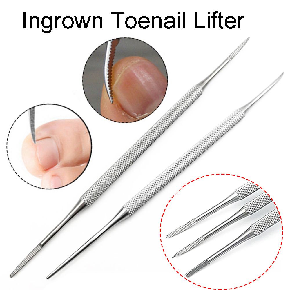 Stainless Steel Satin Edge Toenail Cleaning Hook Ingrown Toenail Lifter for Toe Correction Pedicure Foot Care Tool Manicure Toenail Files