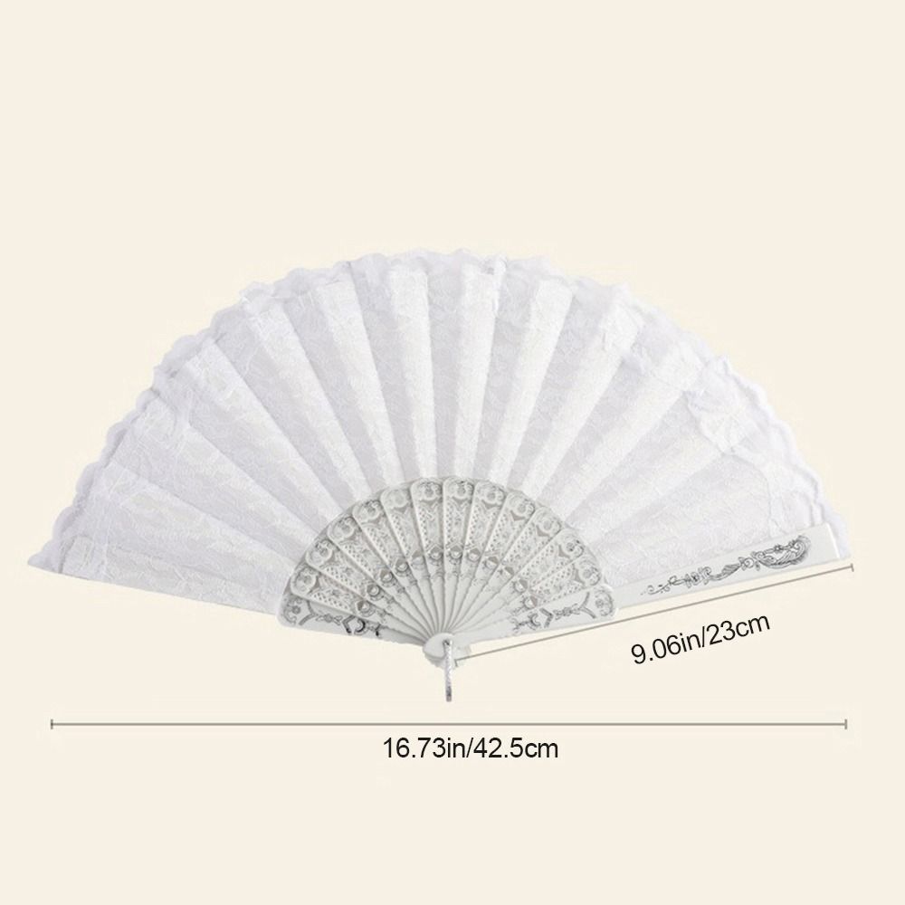 Fashion Lace Design Lace Hand Fan Floral Pattern Tassel Folding Fan Foldable Cooling Fan Dance