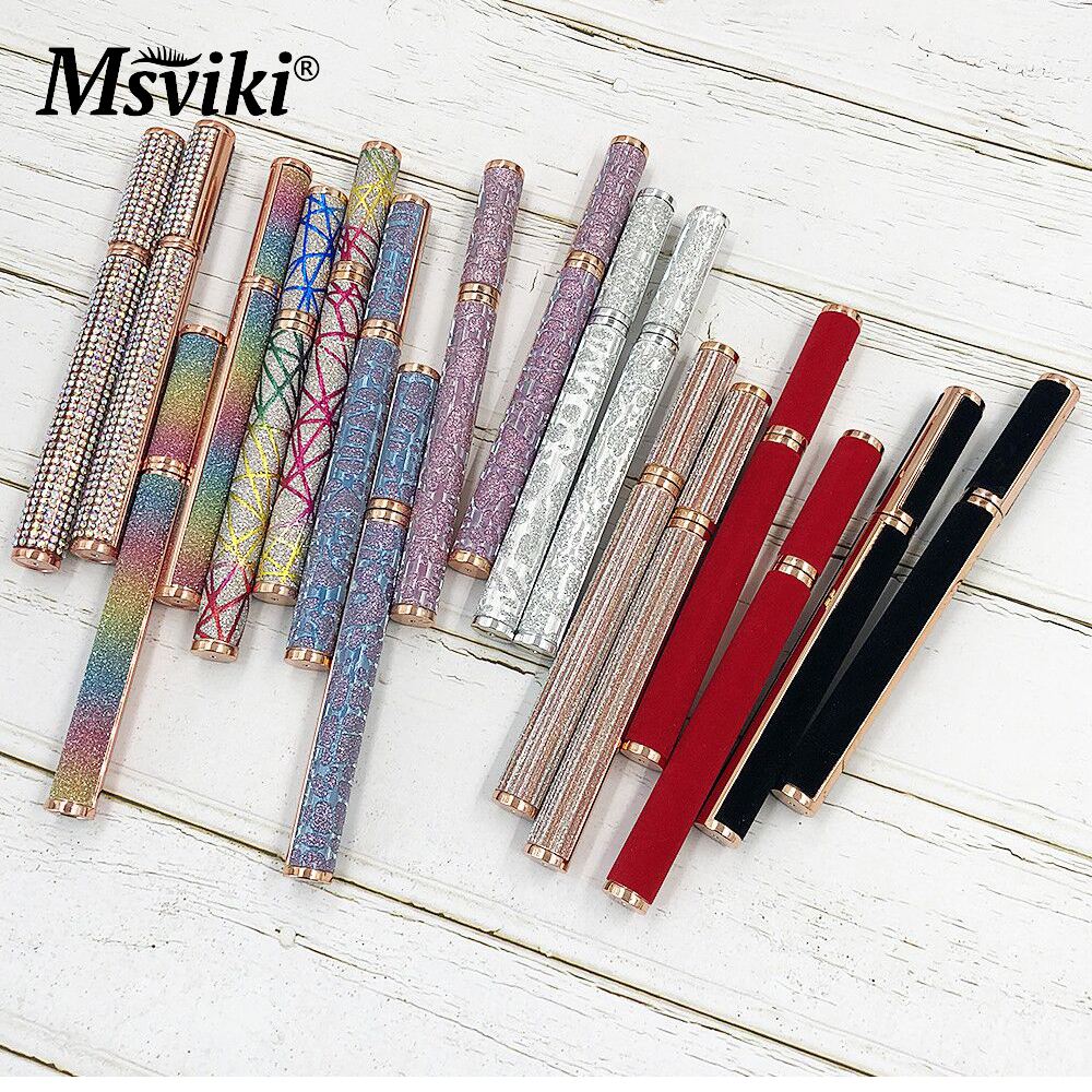Wenefang Fashion 2/10/20pcs Magic Self-Adhesive Glue-Free Magnetic-Free Eyeliner Pen Wholesale Mink Eyelashes Waterproof Eye Liner Pencil Vendors