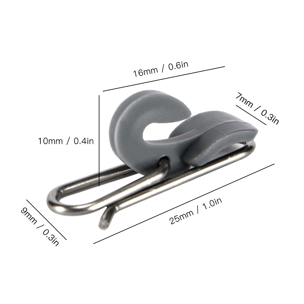 50PCS Durable Stainless Steel Fishing Release Clips Lightweight Mini Hook Release Clips ABS Bait Release Clips Saltwater Fishing