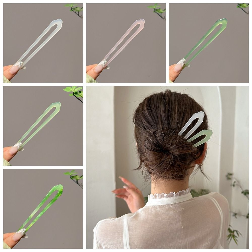 Retro U Shape Hairpin Hair Sticks for Buns Hair Chopstick Chinese Style Hair Stick Hair Fork Hanfu Headwear Women