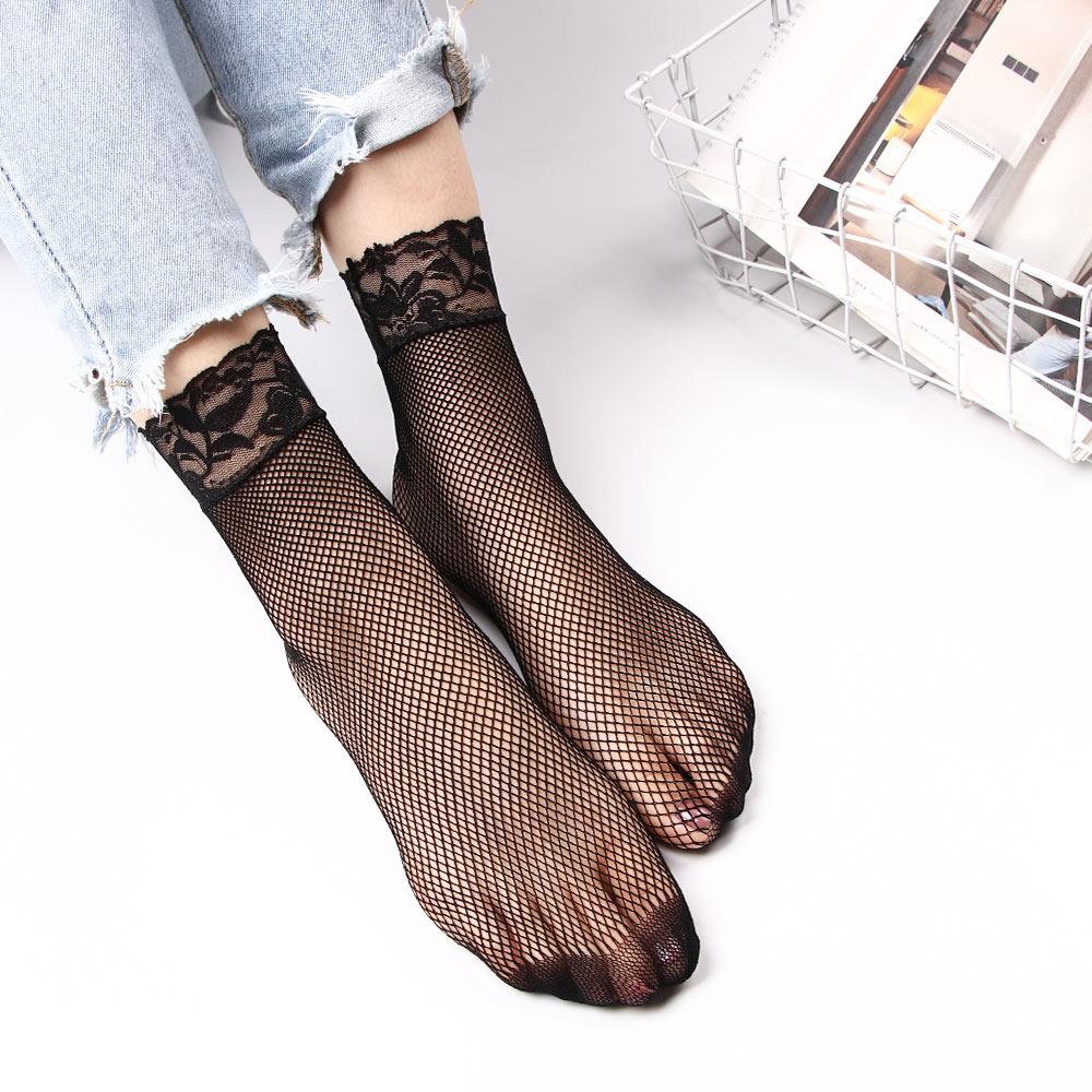 Charming High Quality Black Mesh Ankle Short Women Stockings Foot Socks Socks Lace