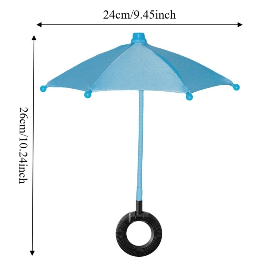 Cute Decorative Flexible Angle Design Magnetic Phone Umbrella Magnetic Base Adjustable Phone Umbrella Sun Shade UV Protection Bending Design Car Phone Sun Shield Bike