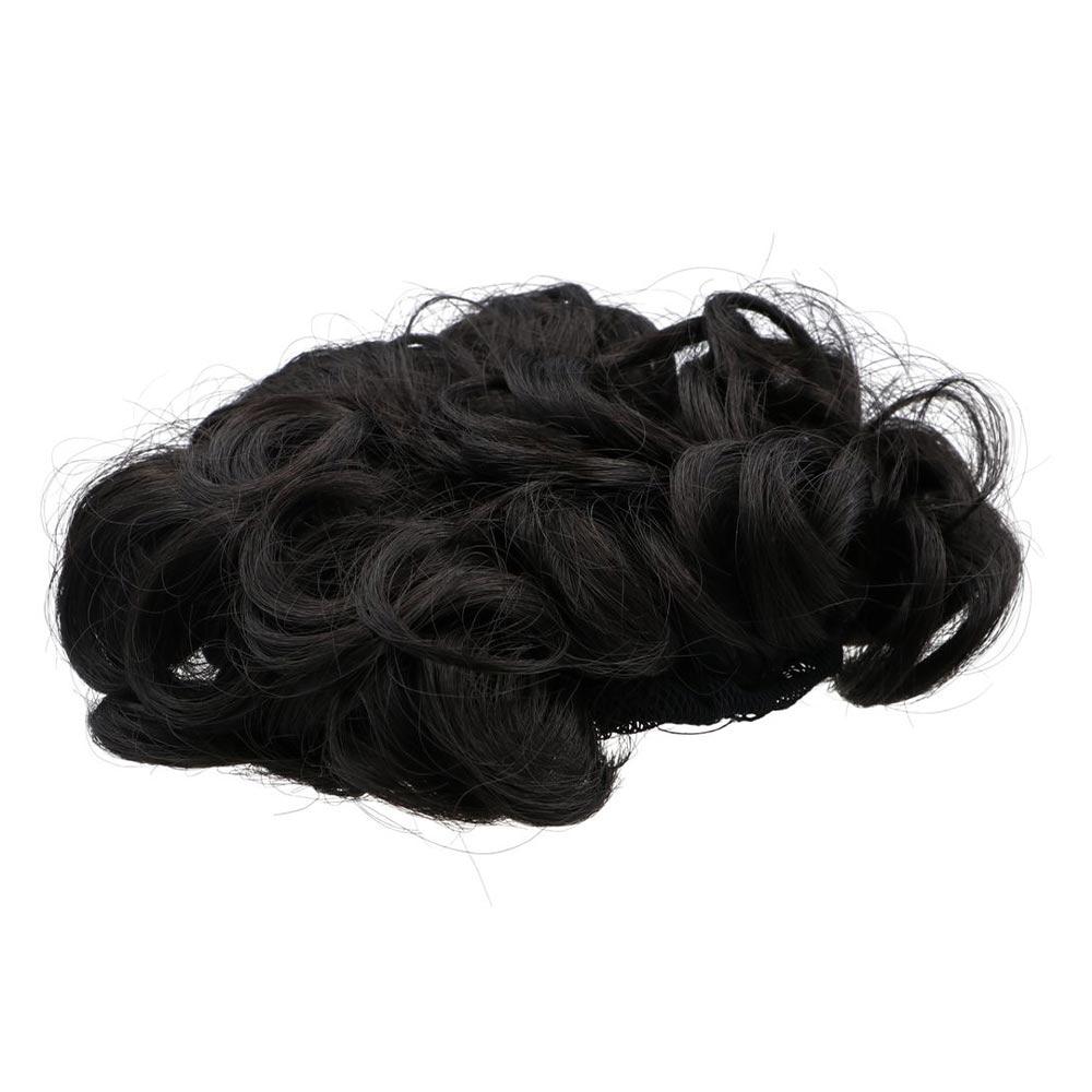 Vintage Trendy Invisible High Temperature Fiber Chinese Ancient Lady Cosplay Synthetic Hair Women Girls Curly Chignon Bride Hairpiece Retro Fake Hair Bun Messy Big Hair Bun